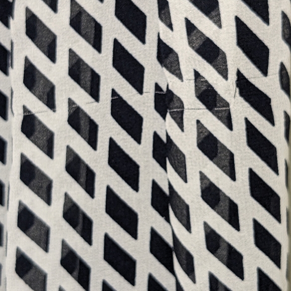 Talbots 4P Petite pleated skirt fully lined Navy & white Sheer Polyester - Picture 4 of 12